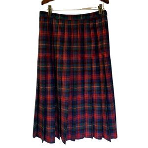 Vintage Pendleton MacLennan Tartan Skirt Women's Size 12 Pleated Schoolgirl Twee